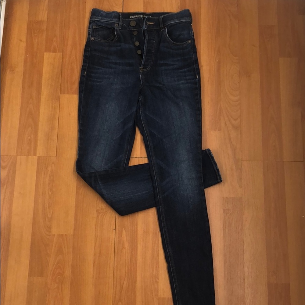Express super high rise jeans